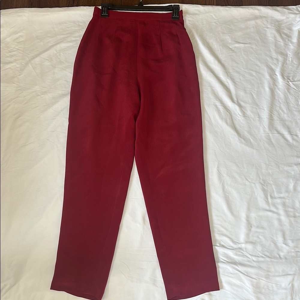 Silk Maggy London Burgundy Dress Pants